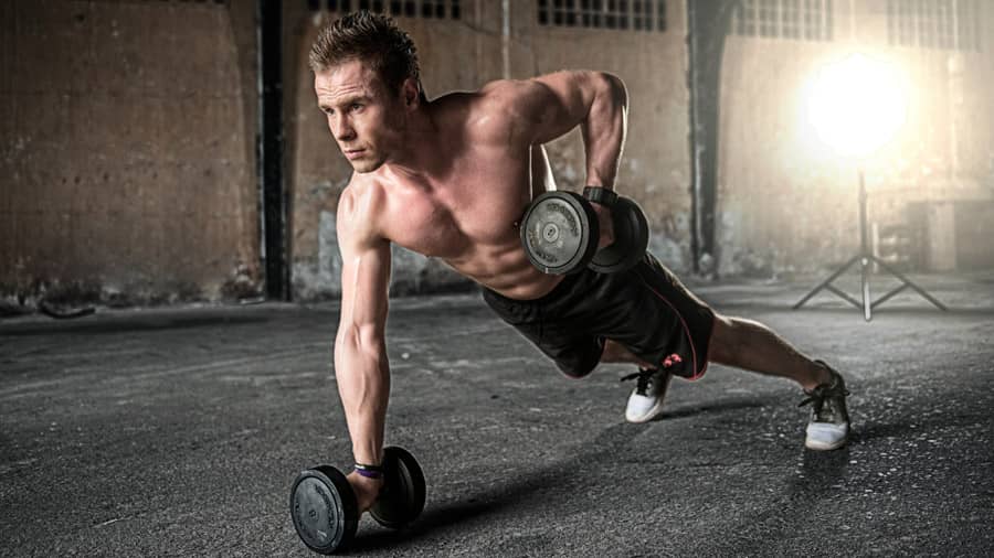 Men who train muscles